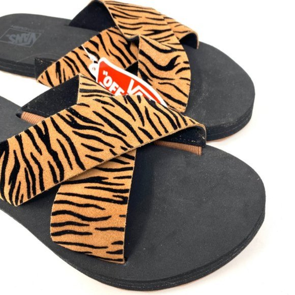💖MEGA SALE💖VANS Sandal Animal Stripes Black Brown Multi Women's  VN0A4U1ZA2X - Picture 6 of 7
